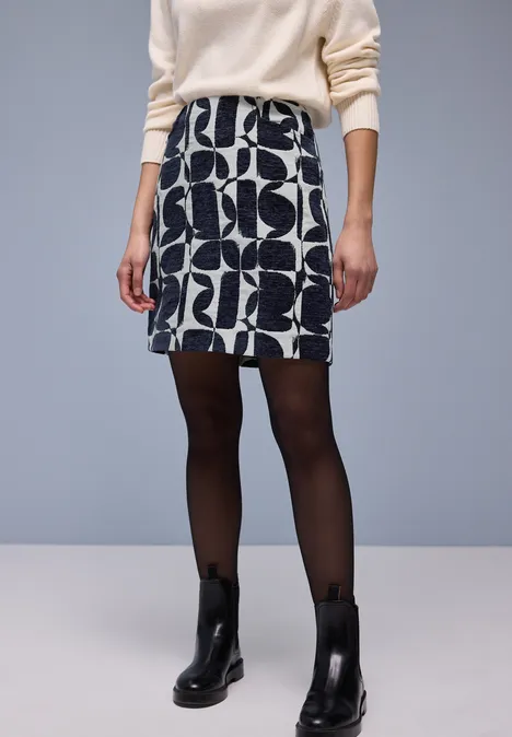 Jupe à motifs shadowed navy