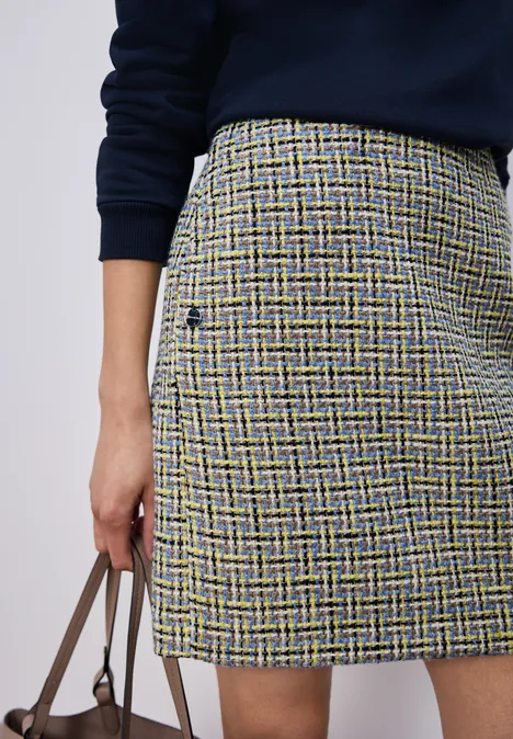 Gemusterter Rock shadowed navy