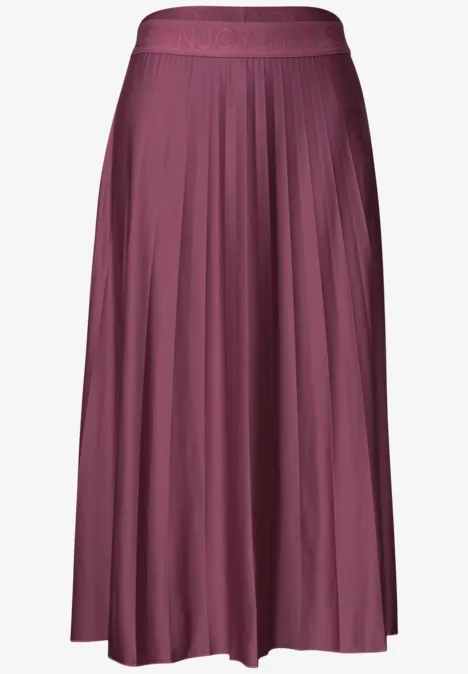 Jupe midi à structure plissée dark clouded blush Jupe longue plissée couleur prune avec taille élastique.