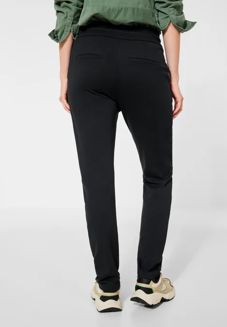 Loose Fit Hose in Unifarbe Black