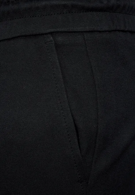 Loose Fit Hose in Unifarbe Black