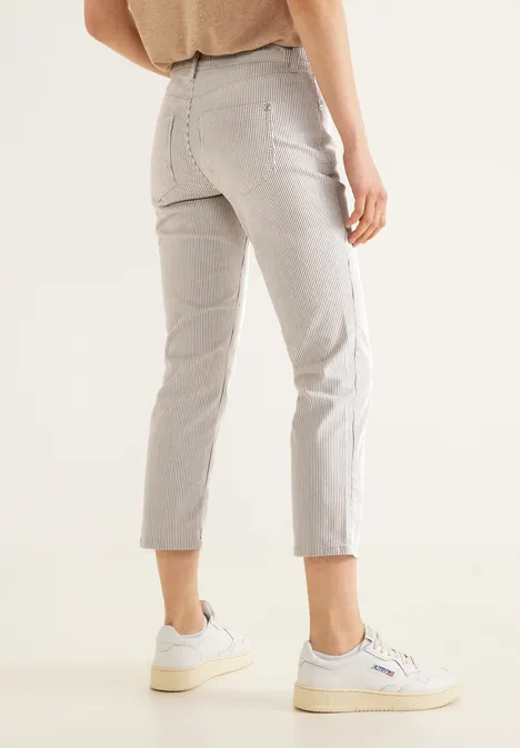 Slim fit jeans met strepen sand striped washed
