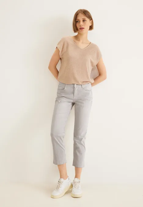 Slim fit jeans met strepen sand striped washed