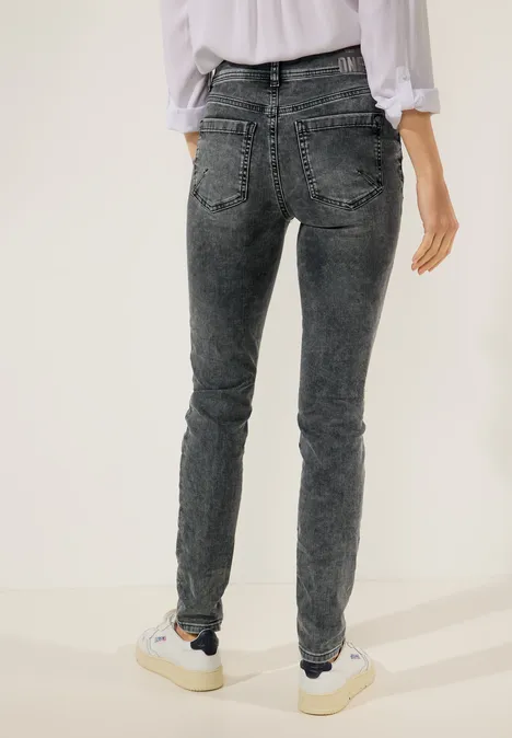 Graue Slim Fit Jeans authentic dark grey wash