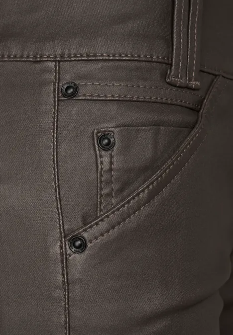 Coating Slim Fit Hose falcon brown