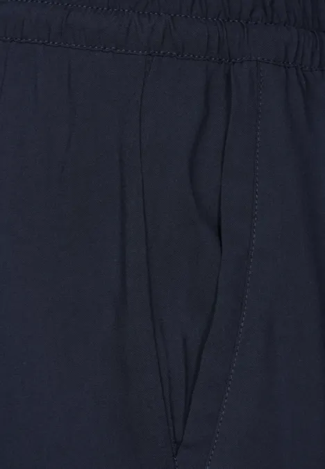 Viskose Loose Fit Hose deep blue