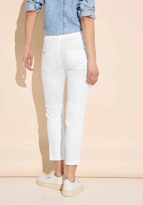 Pantalon en satin 7/8 White