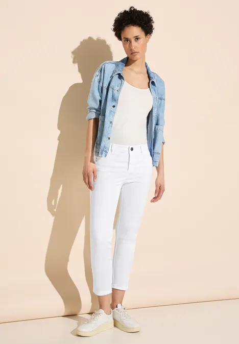 Pantalon en satin 7/8 White