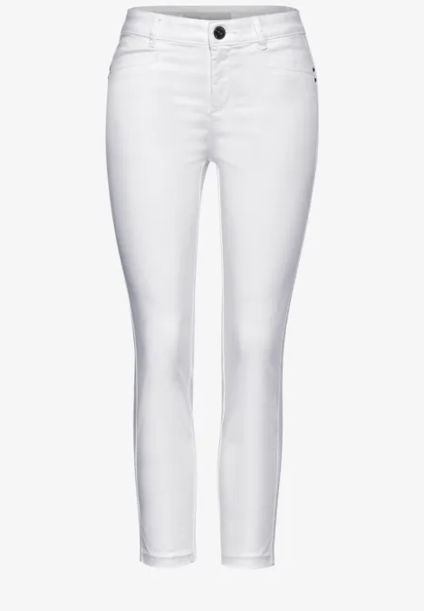 Pantalon en satin 7/8 White