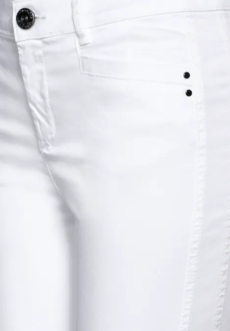 Pantalon en satin 7/8 White
