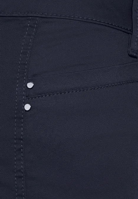 Satijnen 7/8-broek deep blue