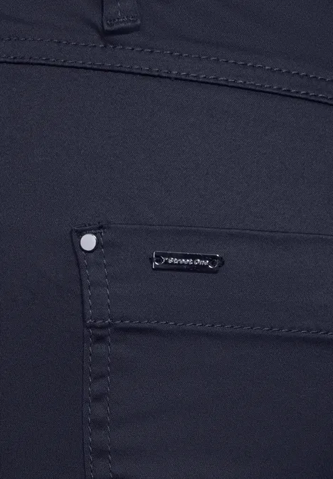 Satijnen 7/8-broek deep blue