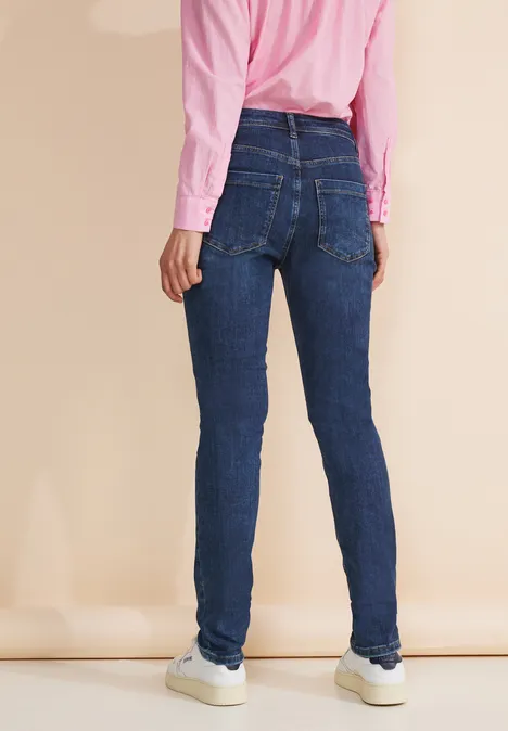 Casual Fit indigo Jeans mid indigo random wash