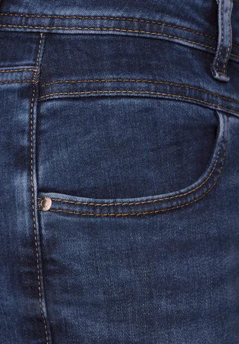 Casual Fit indigo Jeans mid indigo random wash