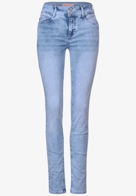 Slim Fit indigo Jeans heavy indigo bleach