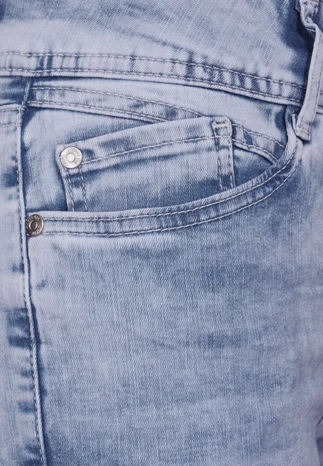 Slim Fit indigo Jeans heavy indigo bleach