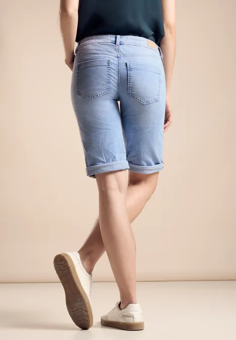 Denim bermudashort super light blue washed