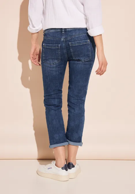 Jean 7/8 coupe classique blue washed soft