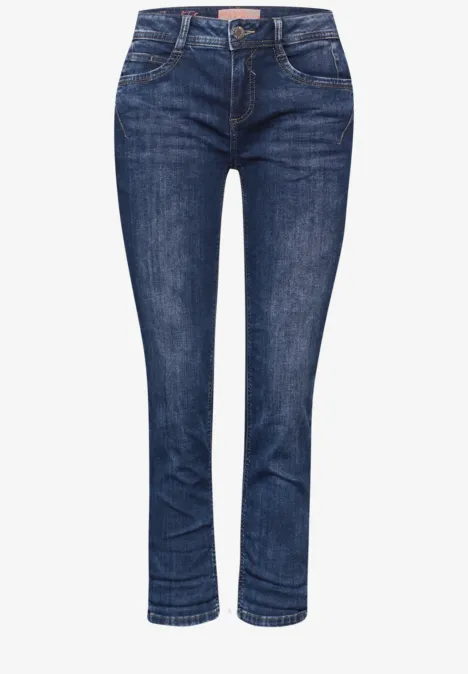 Jean 7/8 coupe classique blue washed soft