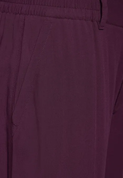 Leichte Viskosehose dark berry purple