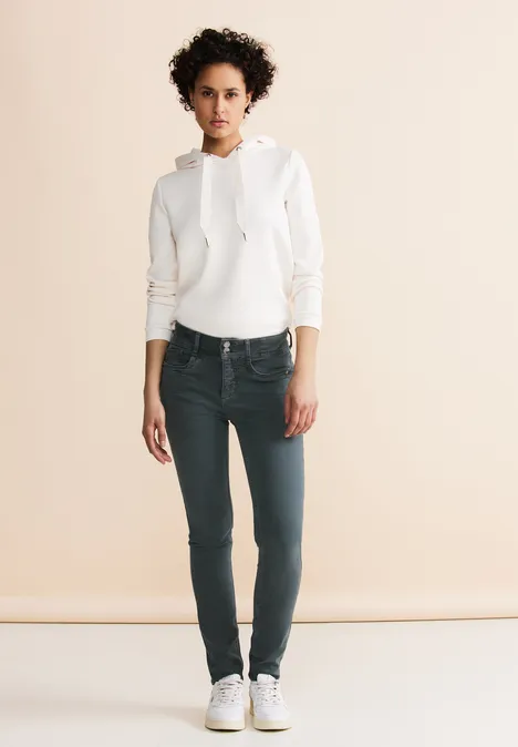 Free-to-move jeans dull green washed