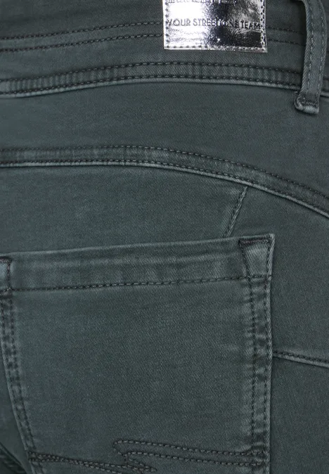 Free-to-move jeans dull green washed