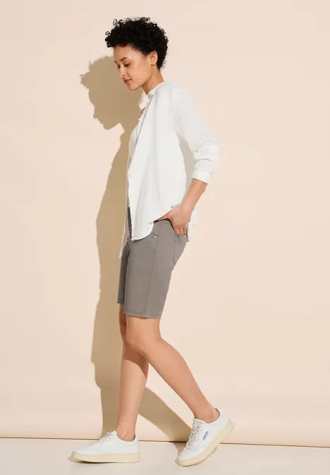 Bermuda Shorts mit Zipper sandy mocca