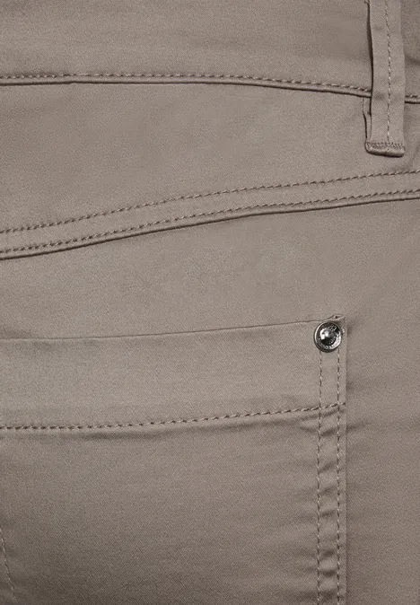 Bermuda Shorts mit Zipper sandy mocca