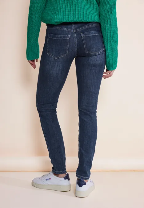 Slim fit jeans mid indigo random wash