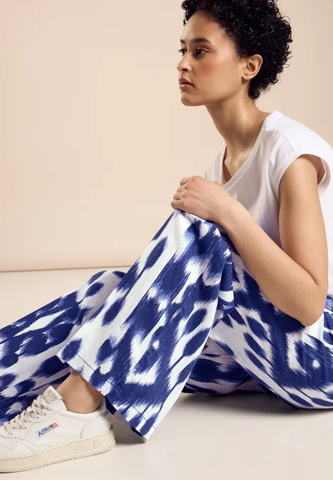 High Waist Hose deep water blue