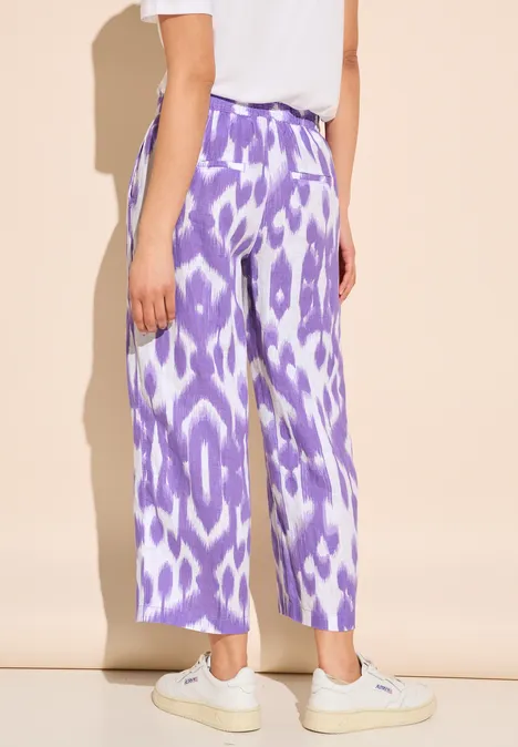 7/8 Print Leinenhose smell of lavender