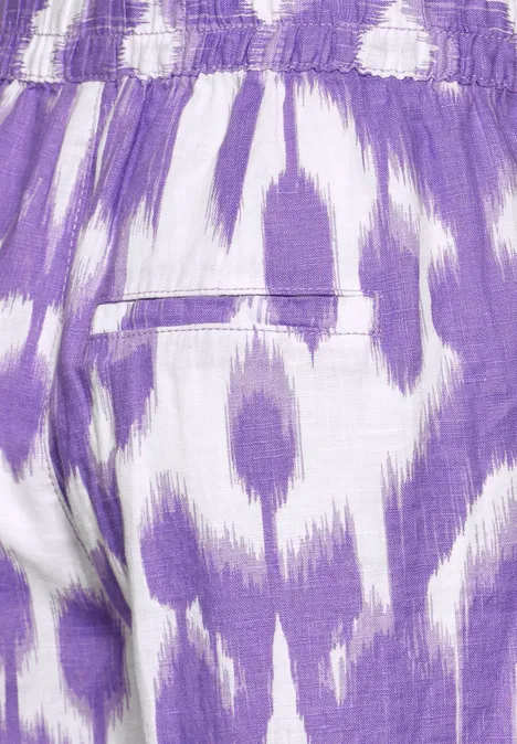 7/8 Print Leinenhose smell of lavender
