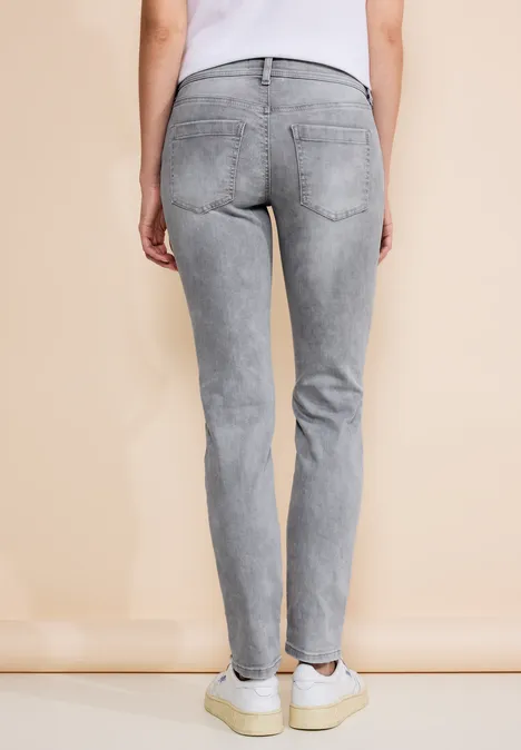Graue Casual Fit Jeans light grey random wash