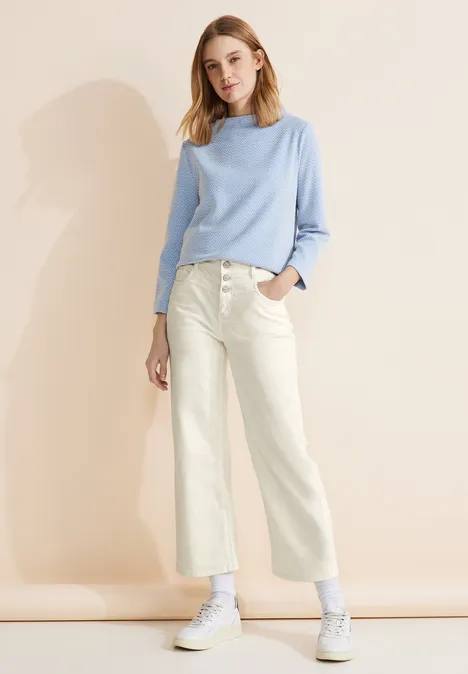 Casual Fit Culotte Jeans soft ecru washed
