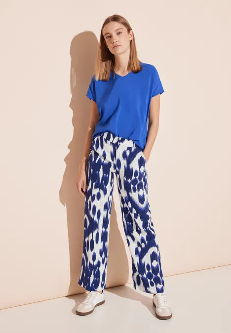 Wide Leg Hose deep water blue