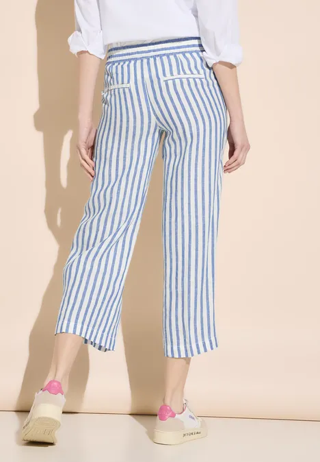 7/8 Culotte Leinenhose intense splash blue