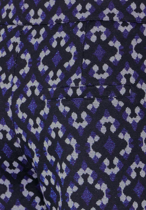 Pantalon jacquard coupe classique deep blue
