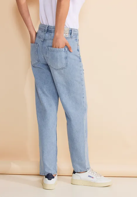 Casual Fit used Jeans light blue destroyed