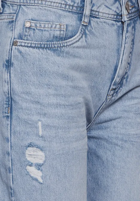 Casual Fit used Jeans light blue destroyed