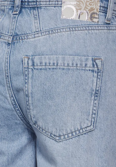 Casual Fit used Jeans light blue destroyed