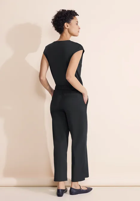 Jersey jumpsuit Black
