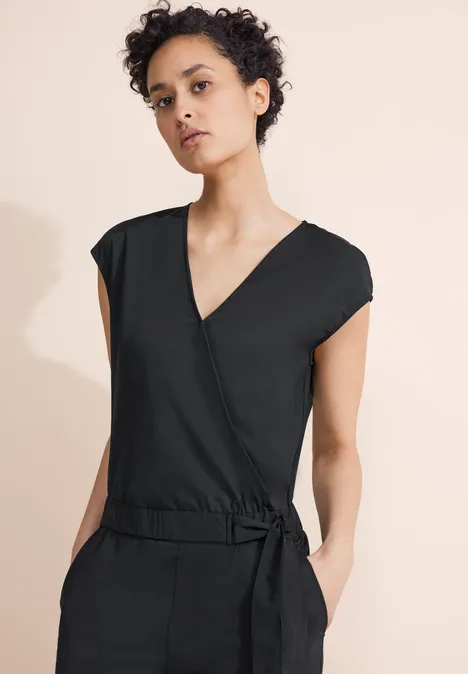 Jersey jumpsuit Black