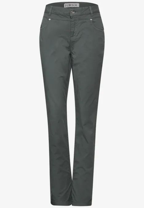 Casual Fit Twill Hose marshy green