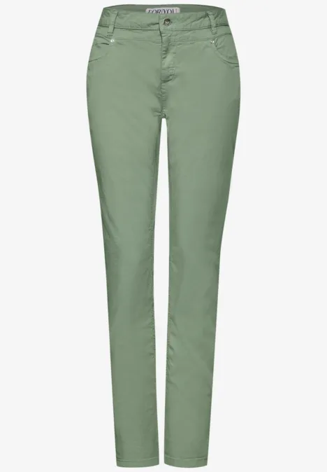 Casual Fit Twill Hose dry salvia green