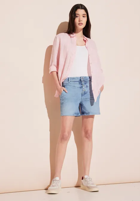 Bermuda en jean bleached blue