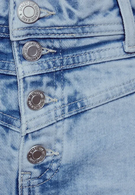 Bermuda en jean bleached blue