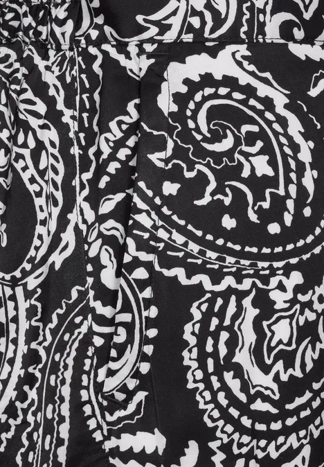 Bermuda en satin cachemire Black