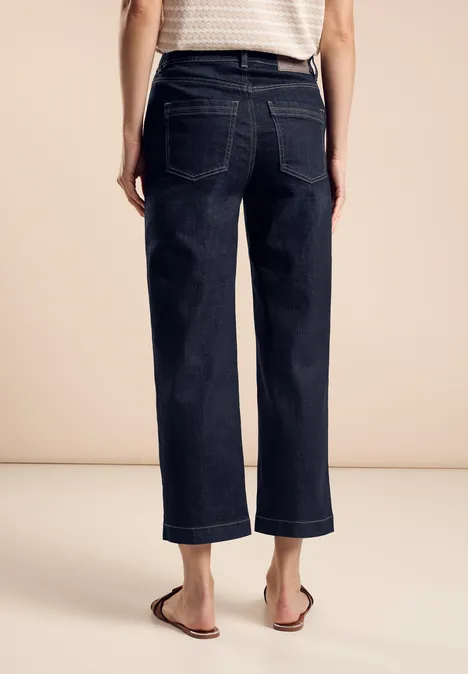 Jeans mit Straight Legs dark blue soft wash