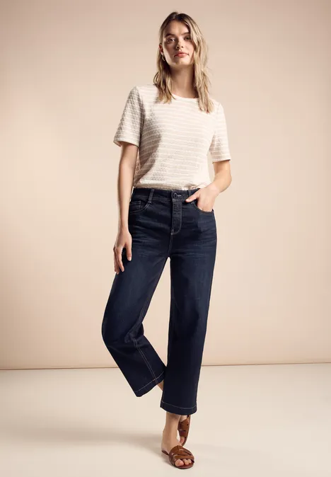 Jeans mit Straight Legs dark blue soft wash
