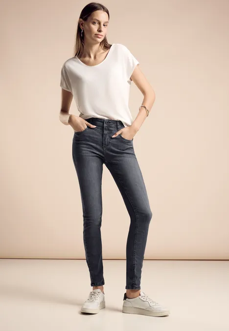 Jeans im Slim Fit steel grey net wash